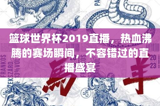 篮球世界杯2019直播，热血沸腾的赛场瞬间，不容错过的直播盛宴