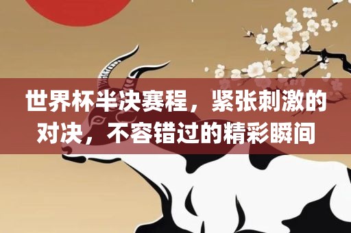 世界杯半决赛程，紧张刺激的对决，不容错过的精彩瞬间