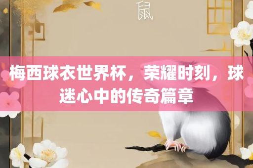 梅西球衣世界杯，荣耀时刻，球迷心中的传奇篇章