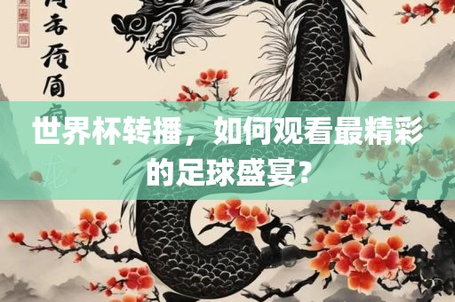 世界杯转播，如何观看最精彩的足球盛宴？