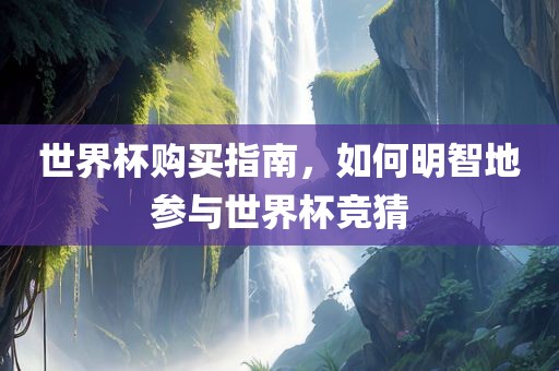 世界杯购买指南，如何明智地参与世界杯竞猜