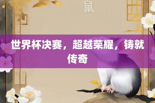 世界杯决赛，超越荣耀，铸就传奇