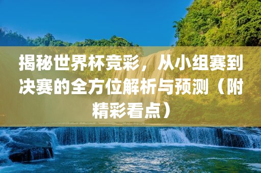 揭秘世界杯竞彩，从小组赛到决赛的全方位解析与预测（附精彩看点）