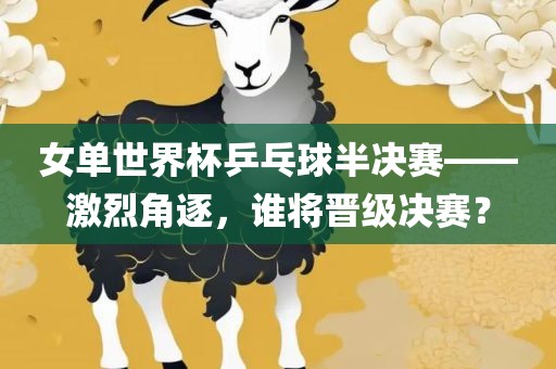女单世界杯乒乓球半决赛——激烈角逐，谁将晋级决赛？