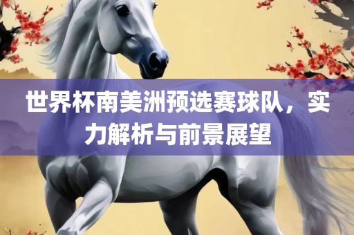 世界杯南美洲预选赛球队，实力解析与前景展望漯河市盈旭机械设备有限公司