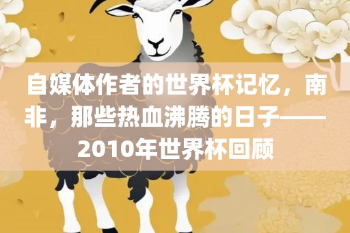 自媒体作者的世界杯记忆，南非，那些热血沸腾的日子——2010年世界杯回顾