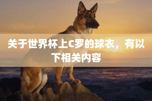 关于世界杯上C罗的球衣，有以下相关内容