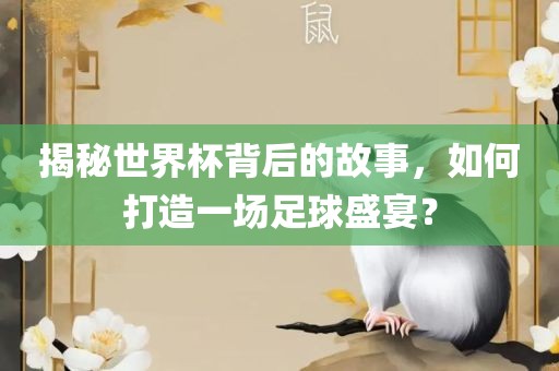 揭秘世界杯背后的故事，如何打造一场足球盛宴？