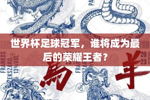 世界杯足球冠军，谁将成为最后的荣耀王者？