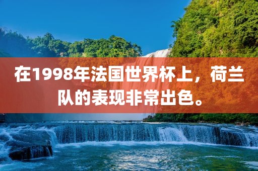 在1998年法国世界杯上，荷兰队的表现非常出色。