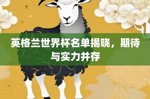 英格兰世界杯名单揭晓，期待与实力并存