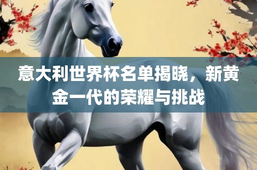 意大利世界杯名单揭晓，新黄金一代的荣耀与挑战