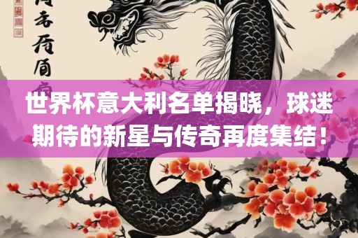 世界杯意大利名单揭晓，球迷期待的新星与传奇再度集结！
