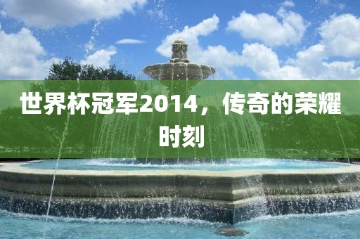 世界杯冠军2014，传奇的荣耀时刻