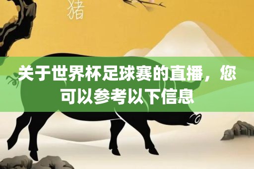 关于世界杯足球赛的直播，您可以参考以下信息