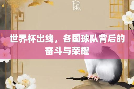 世界杯出线，各国球队背后的奋斗与荣耀漯河市盈旭机械设备有限公司
