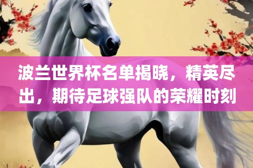 波兰世界杯名单揭晓，精英尽出，期待足球强队的荣耀时刻漯河市盈旭机械设备有限公司