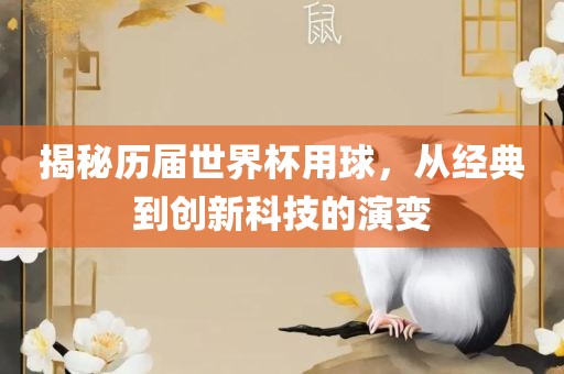 揭秘历届世界杯用球，从经典到创新科技的演变