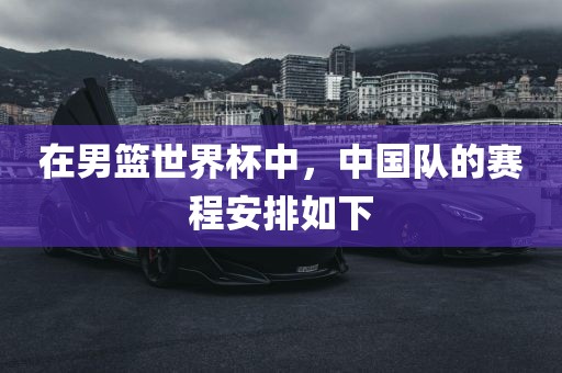 在男篮世界杯中，中国队的赛程安排如下