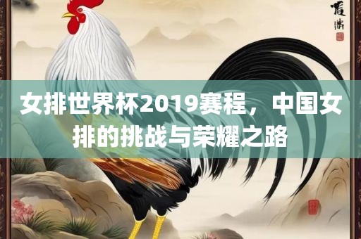 女排世界杯2019赛程，中国女排的挑战与荣耀之路