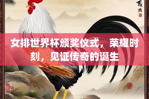 女排世界杯颁奖仪式，荣耀时刻，见证传奇的诞生