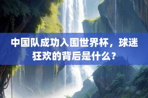 中国队成功入围世界杯，球迷狂欢的背后是什么？