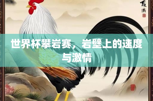 世界杯攀岩赛，岩壁上的速度与激情