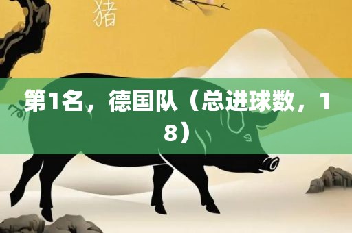 第1名，德国队（总进球数，18）