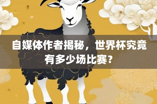 自媒体作者揭秘，世界杯究竟有多少场比赛？