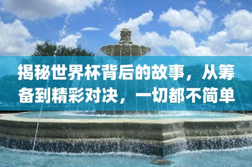 揭秘世界杯背后的故事，从筹备到精彩对决，一切都不简单