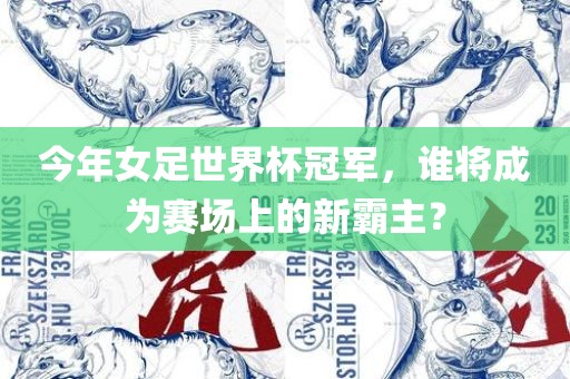 今年女足世界杯冠军，谁将成为赛场上的新霸主？