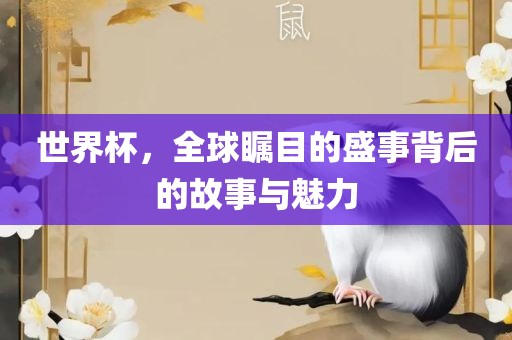 世界杯，全球瞩目的盛事背后的故漯河市盈旭机械设备有限公司事与魅力