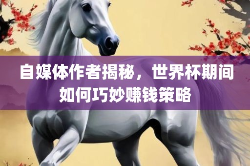 自媒体作者揭秘，世界杯期间如何巧妙赚钱策略