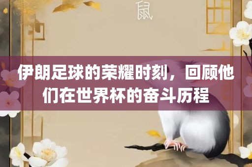 伊朗足球的荣耀时刻，回顾他们在世界杯的奋斗历程