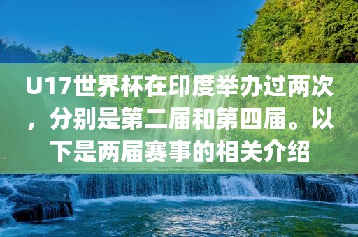 U17世界杯在印度举办过两次，分别是第二届和第四届。以下是两届赛事的相关介绍