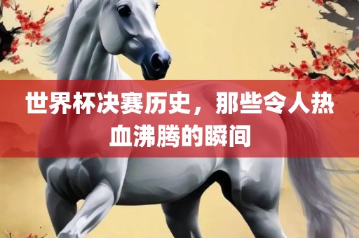 世界杯决赛历史，那些令人热血沸腾的瞬间