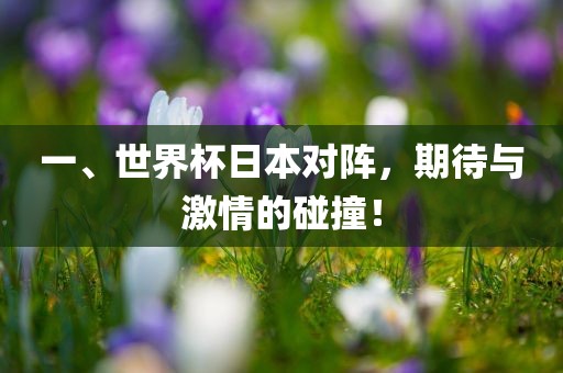一、世界杯日本对阵，期待与激情的碰撞！