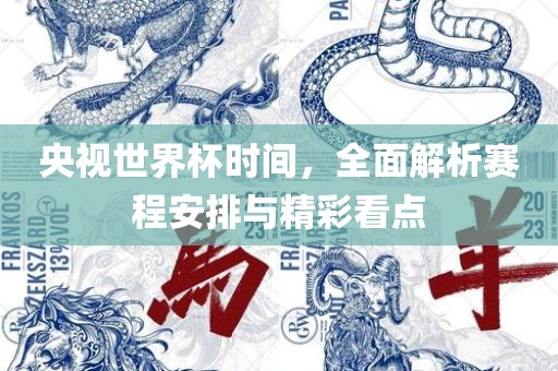 央视世界杯时间，全面解析赛程安排与精彩看点