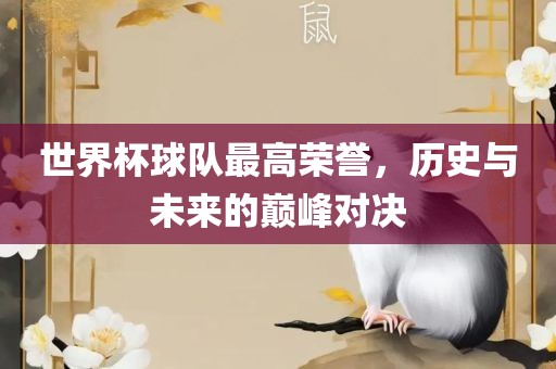 世界杯球队最高荣誉，历史与未来的巅峰对决