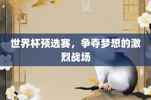 世界杯预选赛，争夺梦想的激烈战场